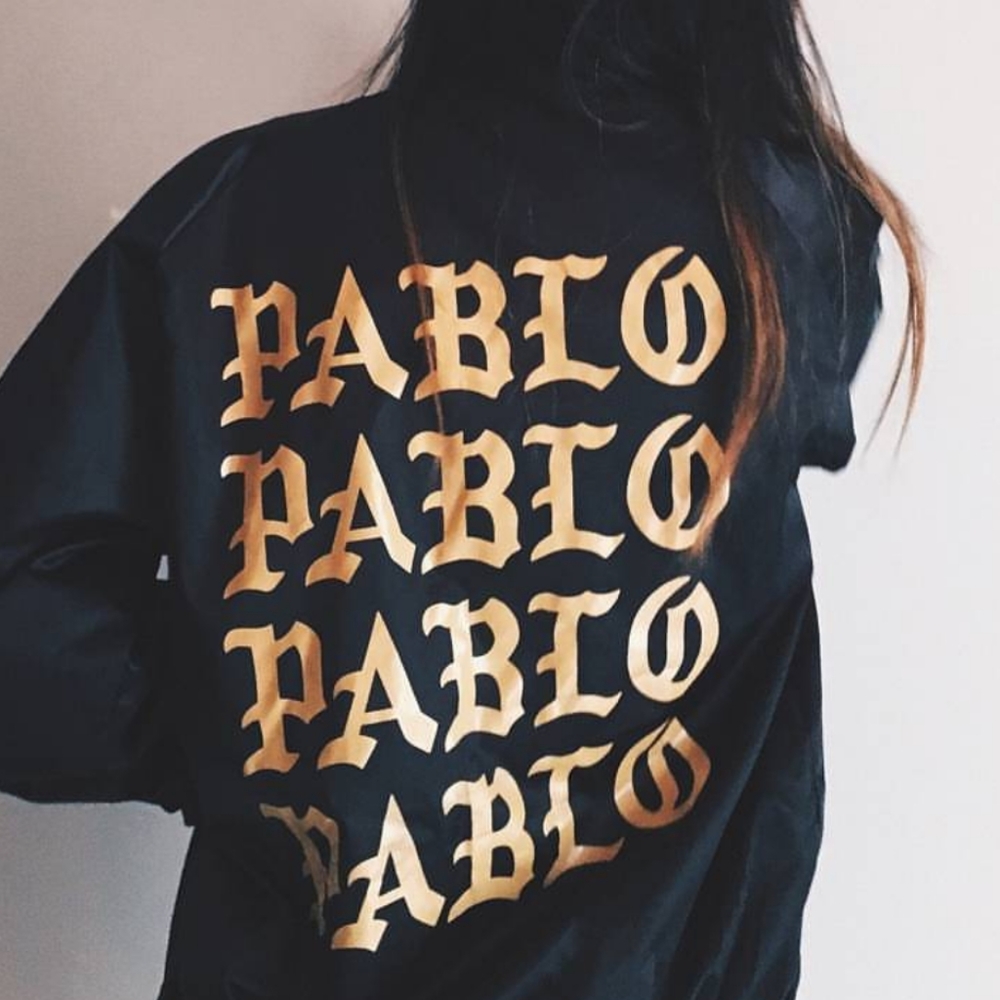 Black small Kanye west Pablo bomber jacket